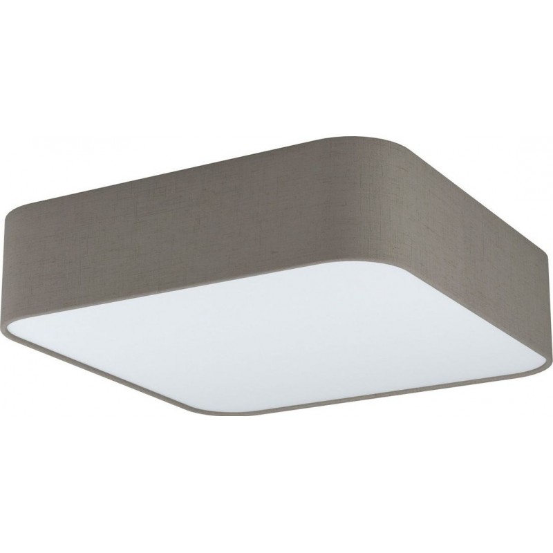 134,95 € Envio grátis | Luz de teto interna Eglo Pasteri Square Forma Cúbica 58×58 cm. Luz de teto Sala de estar, sala de jantar e quarto. Estilo moderno. Aço, Plástico e Têxtil. Cor branco e cinza