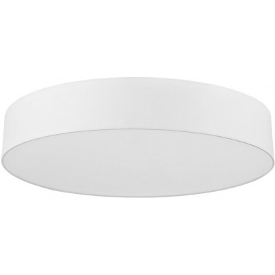 Indoor ceiling light Eglo Romao C Cylindrical Shape Ø 76 cm. Ceiling light Living room, dining room and bedroom. Modern Style. Steel, Plastic and Textile. White Color