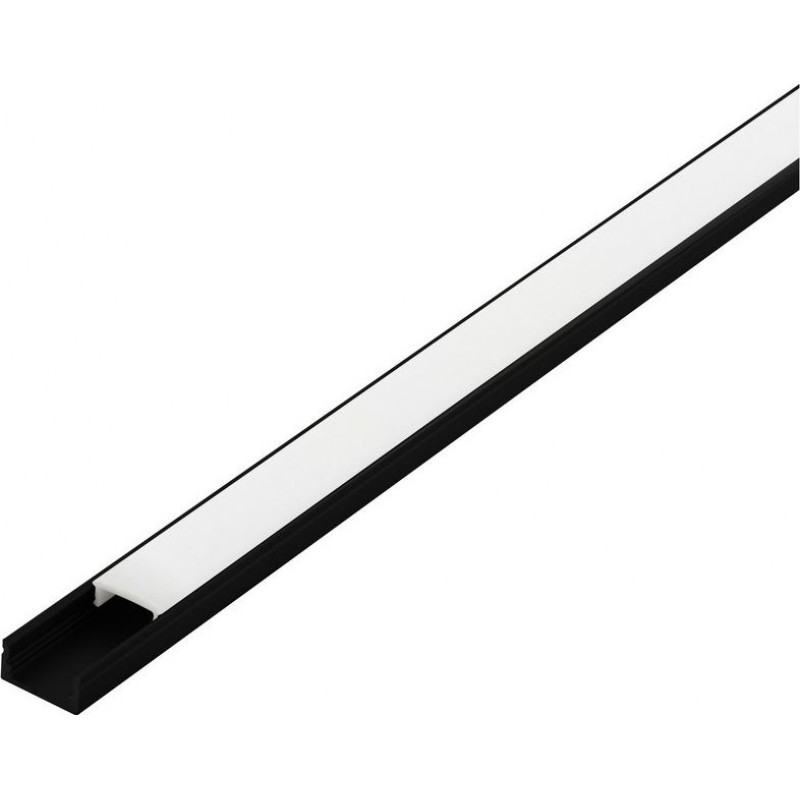 24,95 € Free Shipping | Lighting fixtures Eglo Surface Profile 1 200×2 cm. Surface profiles for lighting Aluminum and Plastic. White and black Color
