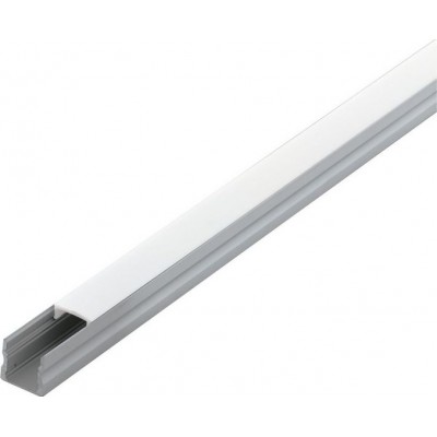 Accesorios de iluminación Eglo Surface Profile 2 200×2 cm. Perfilería de superficie para iluminación Aluminio y Plástico. Color aluminio, blanco y plata