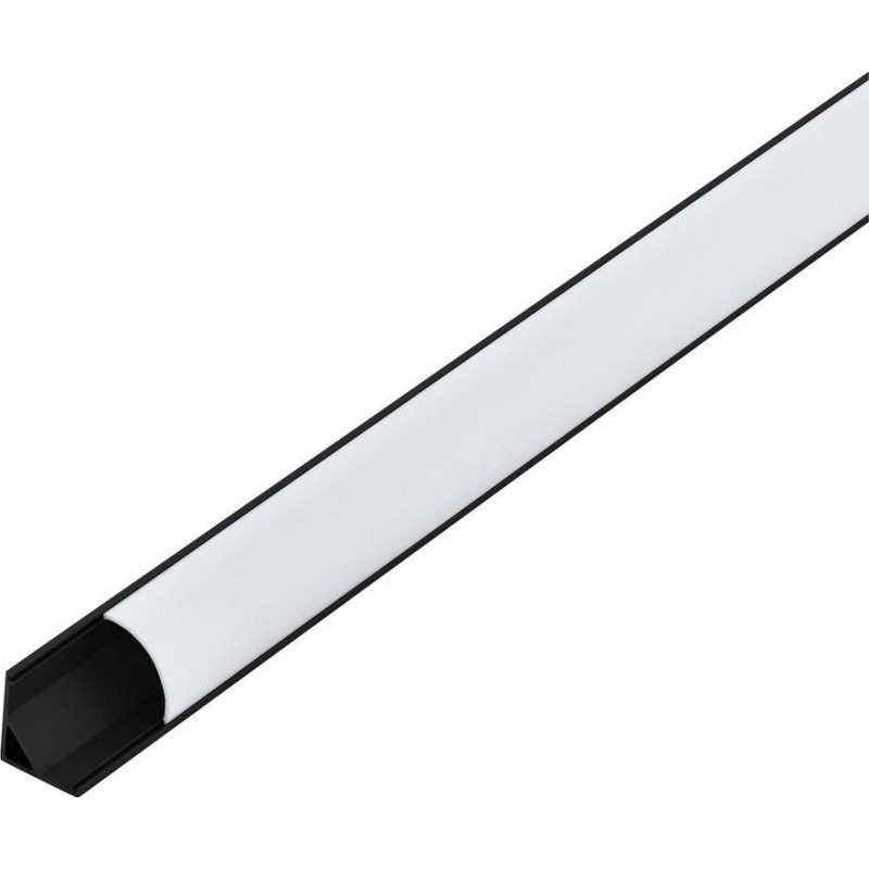 29,95 € Envio grátis | Equipamentos de iluminação Eglo Corner Profile 1 200×2 cm. Perfis para iluminação Alumínio e Plástico. Cor branco e preto