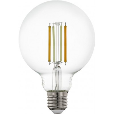19,95 € Free Shipping | Remote control LED bulb Eglo 6W E27 LED G95 2200K Very warm light. Spherical Shape Ø 9 cm