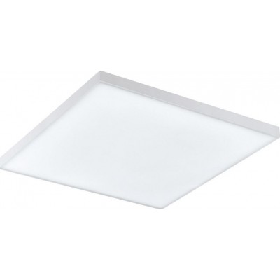 82,95 € Free Shipping | Indoor spotlight Eglo Turcona Square Shape 30×30 cm. Ceiling light Living room, kitchen and dining room. Modern Style. Steel and plastic. White and satin Color