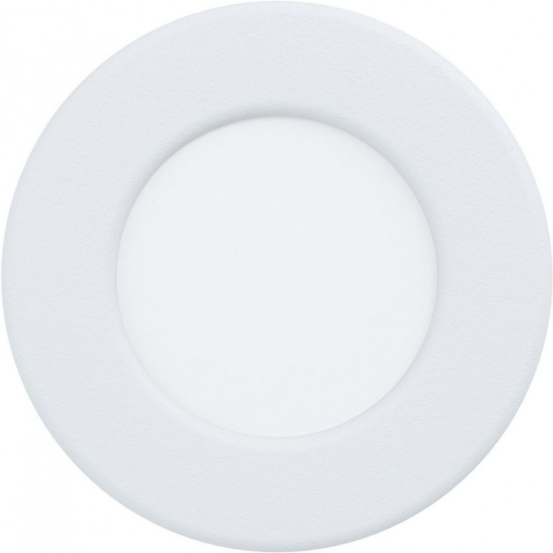 9,95 € Free Shipping | Recessed lighting Eglo Fueva 5 Round Shape Ø 8 cm. Living room, kitchen and bathroom. Modern Style. Steel and Plastic. White Color