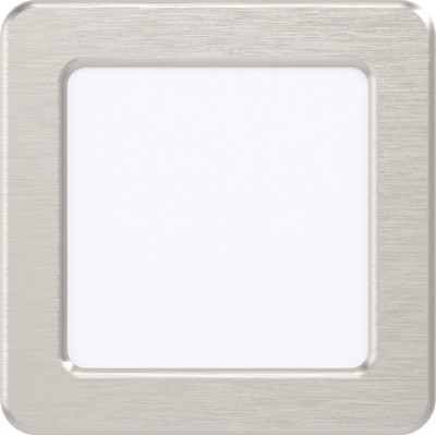Inneneinbauleuchte Eglo Fueva 5 Quadratische Gestalten 12×12 cm. Wohnzimmer, küche und bad. Anspruchsvoll Stil. Stahl und Plastik. Weiß, nickel und matt nickel Farbe