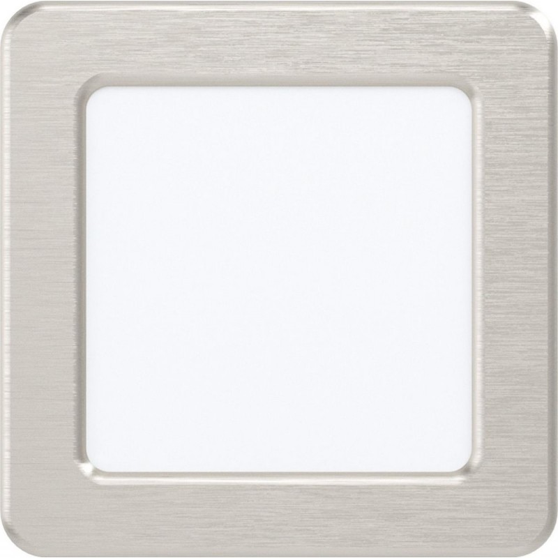 18,95 € 免费送货 | 室内嵌入式照明 Eglo Fueva 5 正方形 形状 12×12 cm. 客厅, 厨房 和 浴室. 复杂的 风格. 钢 和 塑料. 白色的, 镍 和 亚光镍 颜色