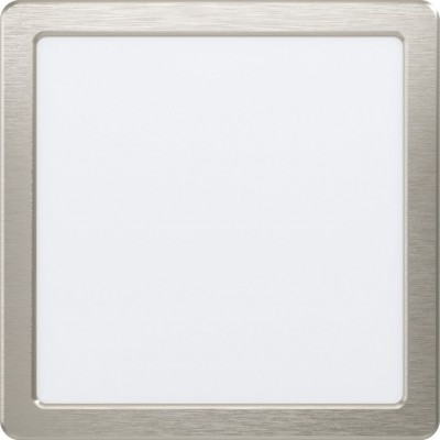 Illuminazione da incasso Eglo Fueva 5 Forma Quadrata 22×22 cm. Soggiorno, cucina e bagno. Stile sofisticato. Acciaio e Plastica. Colore bianca, nichel e nichel opaco