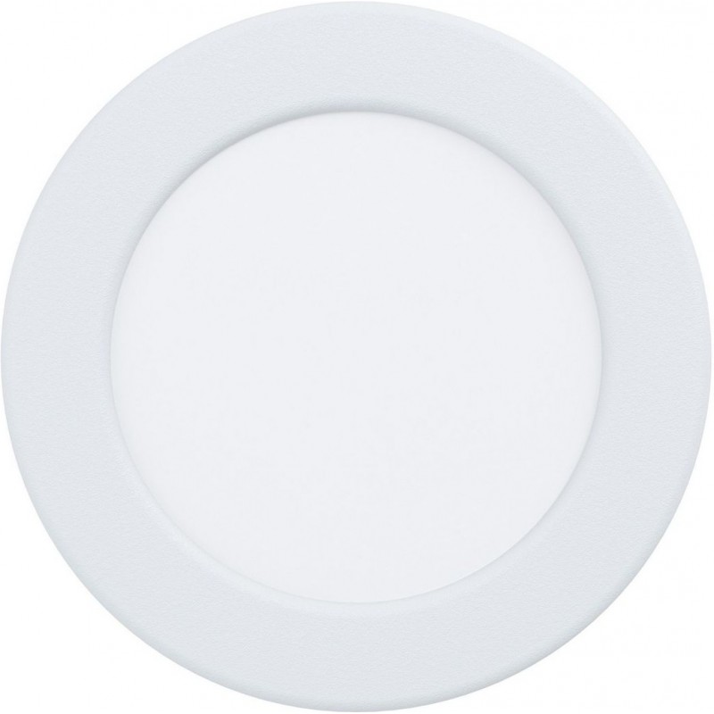 22,95 € Free Shipping | Recessed lighting Eglo Fueva 5 Round Shape Ø 11 cm. Kitchen and bathroom. Modern Style. Steel and Plastic. White Color