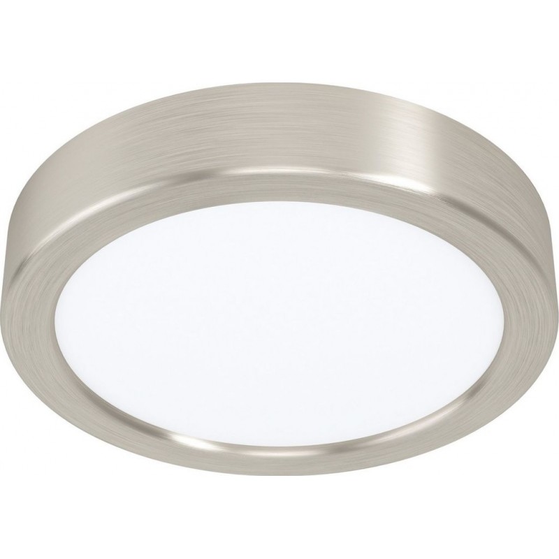 25,95 € Free Shipping | Indoor ceiling light Eglo Fueva 5 Round Shape Ø 16 cm. Kitchen, lobby and bathroom. Modern Style. Steel and Plastic. White, nickel and matt nickel Color