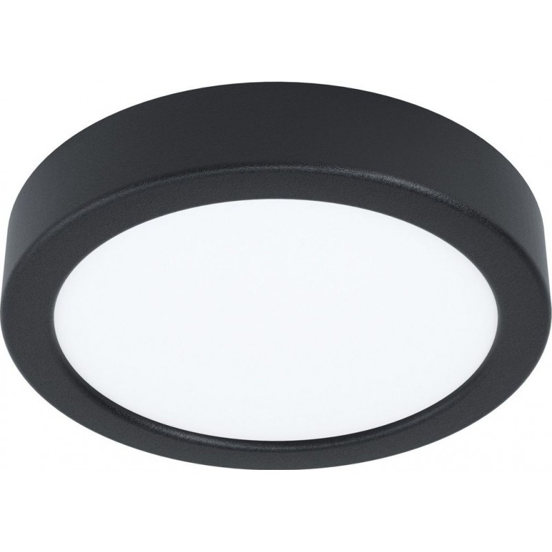17,95 € Free Shipping | Indoor ceiling light Eglo Fueva 5 Round Shape Ø 16 cm. Kitchen, lobby and bathroom. Modern Style. Steel and plastic. White and black Color