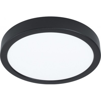 26,95 € Free Shipping | Indoor ceiling light Eglo Fueva 5 Round Shape Ø 21 cm. Kitchen and bathroom. Modern Style. Steel and plastic. White and black Color