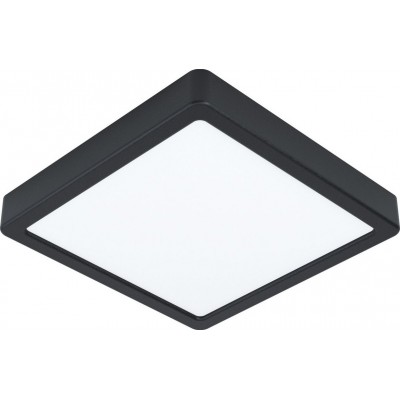 23,95 € Free Shipping | Indoor ceiling light Eglo Fueva 5 Square Shape 21×21 cm. Kitchen, lobby and bathroom. Modern Style. Steel and plastic. White and black Color