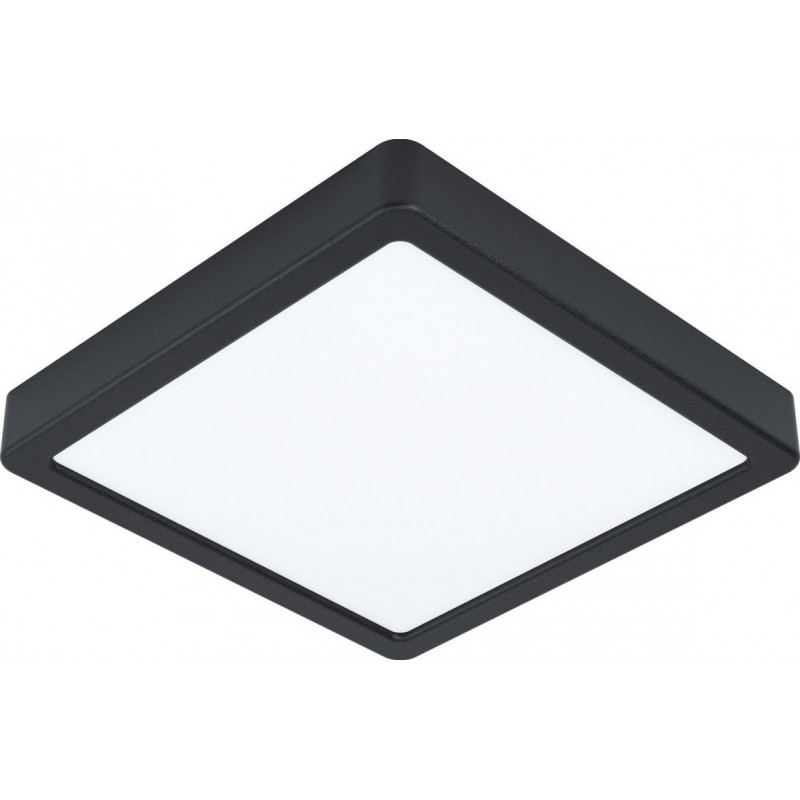 22,95 € Free Shipping | Indoor ceiling light Eglo Fueva 5 Square Shape 21×21 cm. Kitchen, lobby and bathroom. Modern Style. Steel and plastic. White and black Color