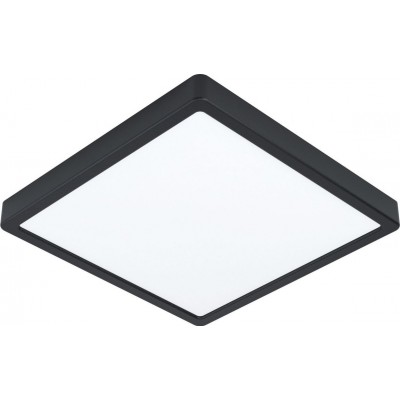 室内顶灯 Eglo Fueva 5 正方形 形状 29×29 cm. 厨房, 大堂设施 和 浴室. 现代的 风格. 钢 和 塑料. 白色的 和 黑色的 颜色