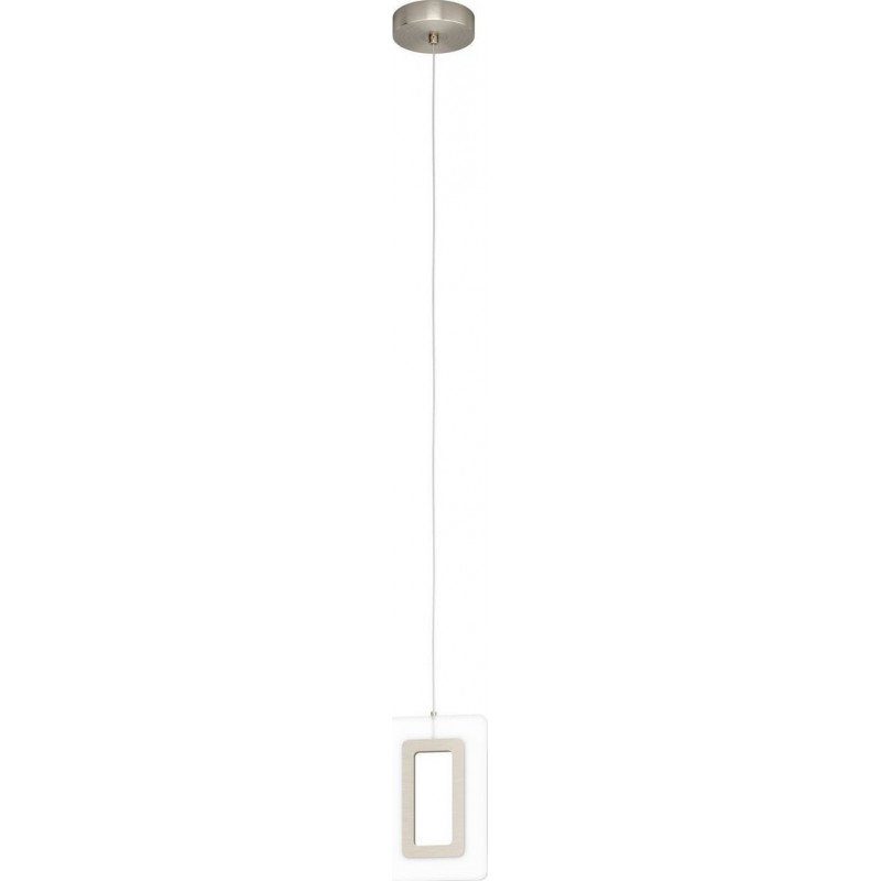 72,95 € Free Shipping | Hanging lamp Eglo Enaluri Cubic Shape 110×14 cm. Living room, dining room and bedroom. Modern and design Style. Steel and Plastic. Nickel, matt nickel and satin Color