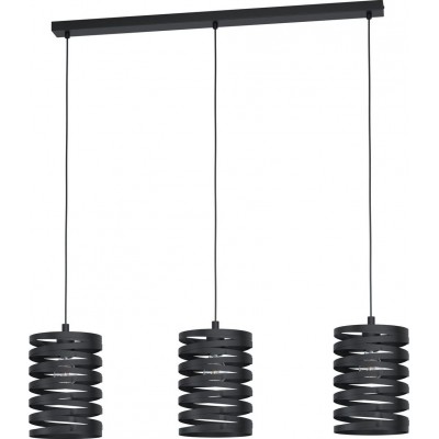 吊灯 Eglo Cremella 拉长的 形状 110×94 cm. 客厅, 饭厅 和 卧室. 现代的 和 设计 风格. 钢. 黑色的 颜色
