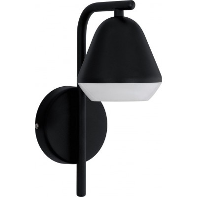 Lampada da parete per interni Eglo Palbieta Forma Conica 28×12 cm. Sala da pranzo, camera da letto e atrio. Stile moderno e design. Acciaio e Plastica. Colore nero e raso