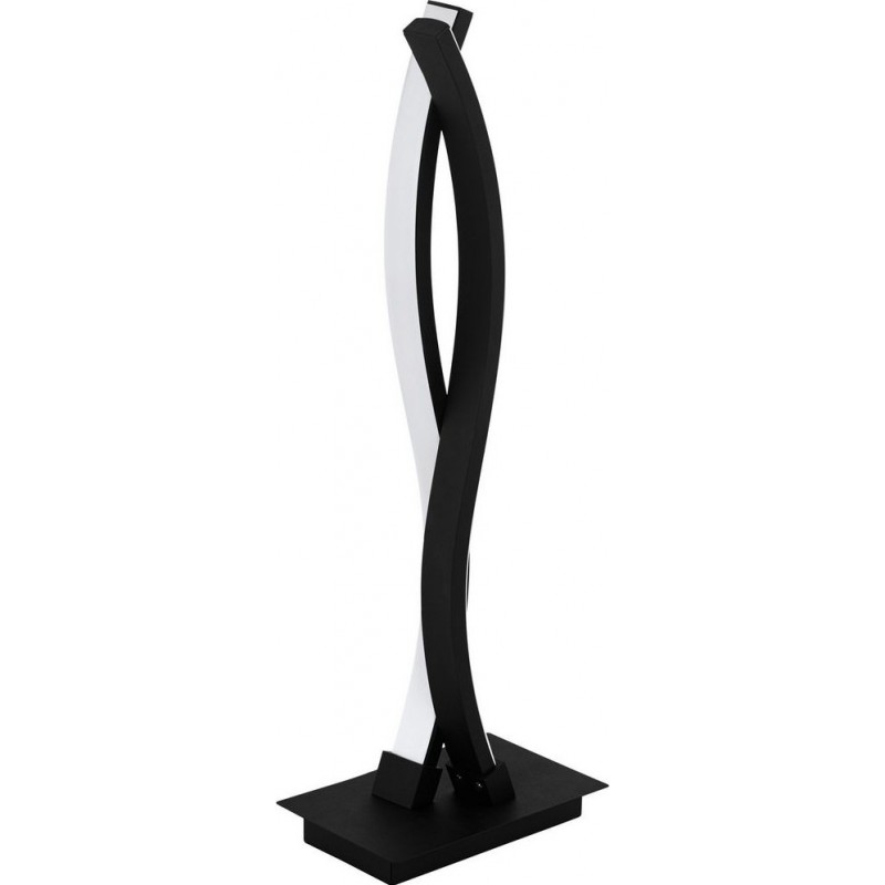 87,95 € Envio grátis | Lâmpada de mesa Eglo Lasana 3 46×16 cm. Aço, Alumínio e Plástico. Cor branco e preto