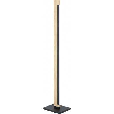 224,95 € Free Shipping | Floor lamp Eglo Camacho Extended Shape 126 cm. Living room, dining room and bedroom. Modern, design and cool Style. Steel, wood and plastic. White, brown and black Color