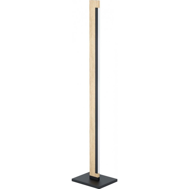 242,95 € Spedizione Gratuita | Lampada da pavimento Eglo Camacho 126 cm. Acciaio, legna e plastica. Colore bianca, marrone e nero