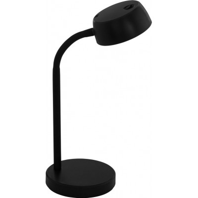 Lampada de escritorio Eglo Cabales Ø 14 cm. Plástico. Cor preto