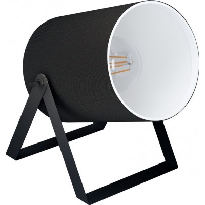31,95 € Envoi gratuit | Lampe de table Eglo Villabate 1 19×18 cm. Acier et textile. Couleur blanc et noir