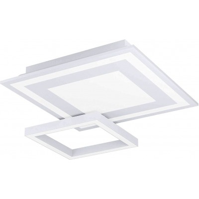 Lampada da soffitto Eglo Savatarila C Forma Cubica 45×45 cm. Cucina, atrio e bagno. Stile moderno. Acciaio e Plastica. Colore bianca