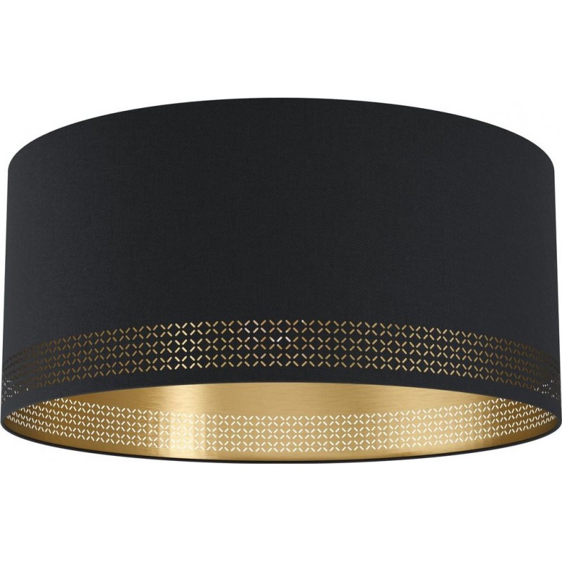 101,95 € Spedizione Gratuita | Lampada da soffitto Eglo Esteperra Ø 47 cm. Plafoniera Acciaio e tessile. Colore d'oro e nero