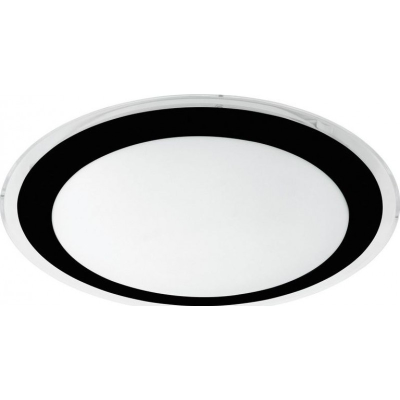 39,95 € Free Shipping | Indoor ceiling light Eglo Competa 2 3000K Warm light. Round Shape Ø 33 cm. Kitchen, lobby and bathroom. Modern Style. Steel and Plastic. White and black Color