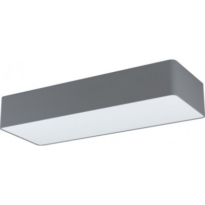 85,95 € Free Shipping | Indoor spotlight Eglo Posaderra Cubic Shape 75×28 cm. Ceiling light Living room, dining room and bedroom. Modern Style. Steel, plastic and textile. White and gray Color