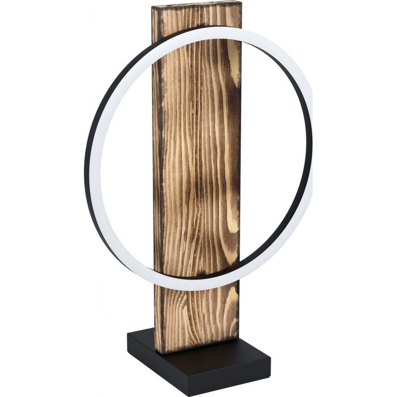 142,95 € 送料無料 | 電気スタンド Eglo Boyal 43×30 cm. 鋼, 木材 そして プラスチック. 白い, 褐色, 素朴な茶色 そして ブラック カラー