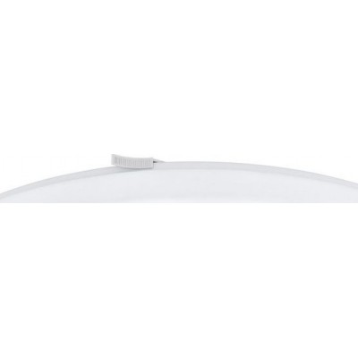 Indoor ceiling light Eglo Benariba Extended Shape Ø 55 cm. Kitchen, lobby and bathroom. Modern Style. Steel and Plastic. White Color