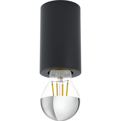 Ceiling lamp Eglo Saluzzo Cylindrical Shape Ø 6 cm. Terrace, garden and pool. Modern and design Style. Steel. Black Color