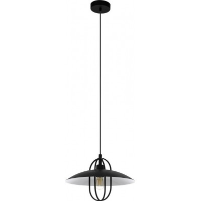 吊灯 Eglo Cregan 球形 形状 Ø 38 cm. 客厅 和 饭厅. 复古的 和 优质的 风格. 钢. 白色的 和 黑色的 颜色