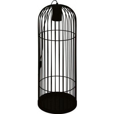 131,95 € Free Shipping | Floor lamp Eglo Latchely Cylindrical Shape Ø 27 cm. Living room, dining room and bedroom. Modern, sophisticated and design Style. Steel. Black Color