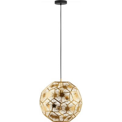 吊灯 Eglo Stars of Light Skoura 球形 形状 Ø 41 cm. 客厅 和 饭厅. 复古的 和 优质的 风格. 钢. 金的, 黄铜 和 黑色的 颜色