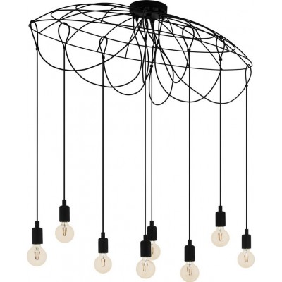 155,95 € Spedizione Gratuita | Lampadario Eglo Hogsmill 116×110 cm. Acciaio. Colore nero