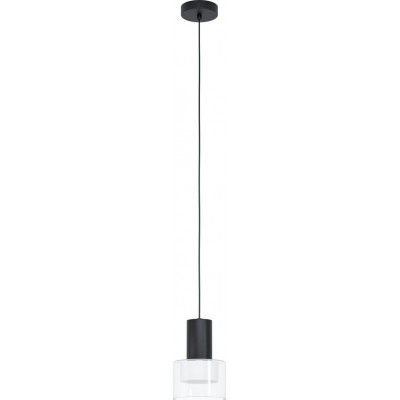 62,95 € Envío gratis | Lámpara colgante Eglo Stars of Light Molineros Forma Cilíndrica Ø 14 cm. Salón y comedor. Estilo moderno y sofisticado. Acero, Plástico y Vidrio. Color blanco y negro