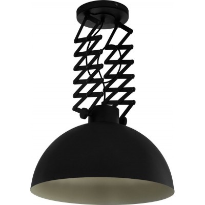 Hanging lamp Eglo Donington Conical Shape Ø 45 cm. Bedroom, office and work zone. Modern Style. Steel. Cream and black Color