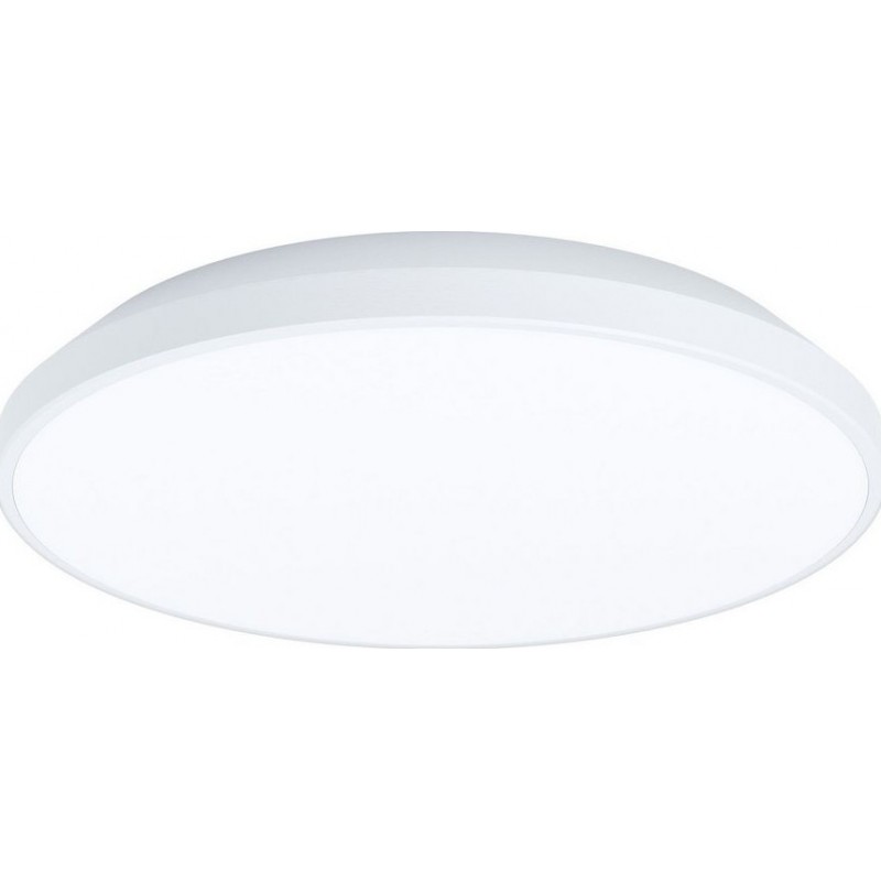 35,95 € Free Shipping | Indoor ceiling light Eglo Crespillo Round Shape Ø 24 cm. Kitchen, lobby and bathroom. Modern Style. Steel and plastic. White Color