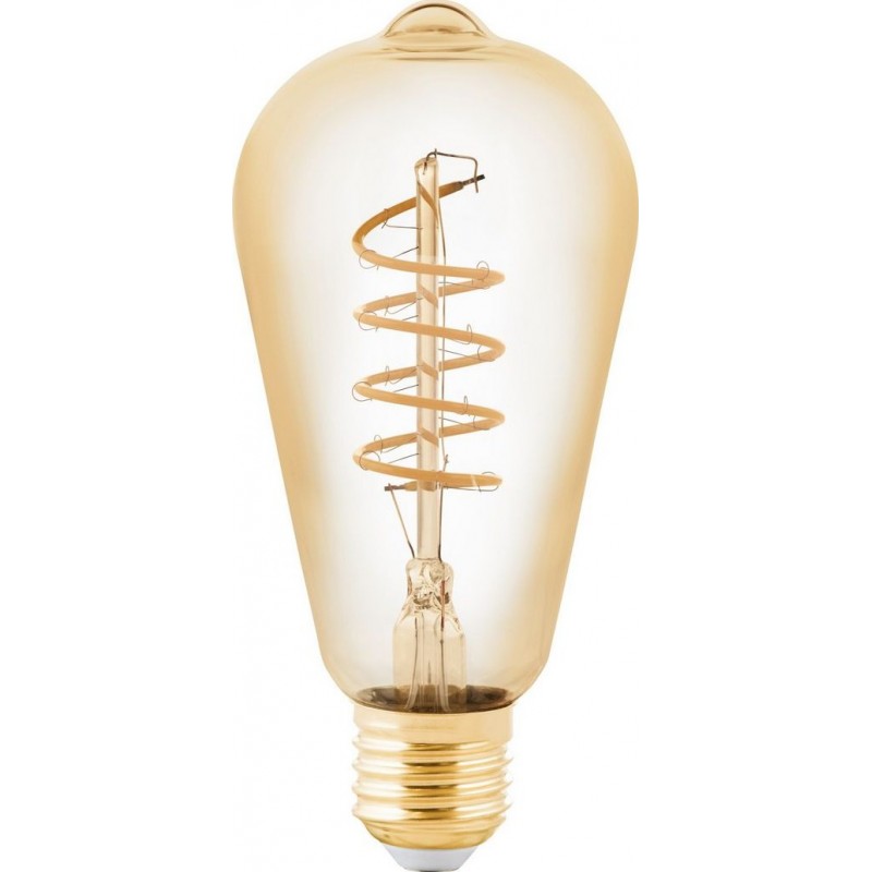 9,95 € Free Shipping | LED light bulb Eglo 4W E27 LED ST64 2200K Very warm light. Oval Shape Ø 6 cm