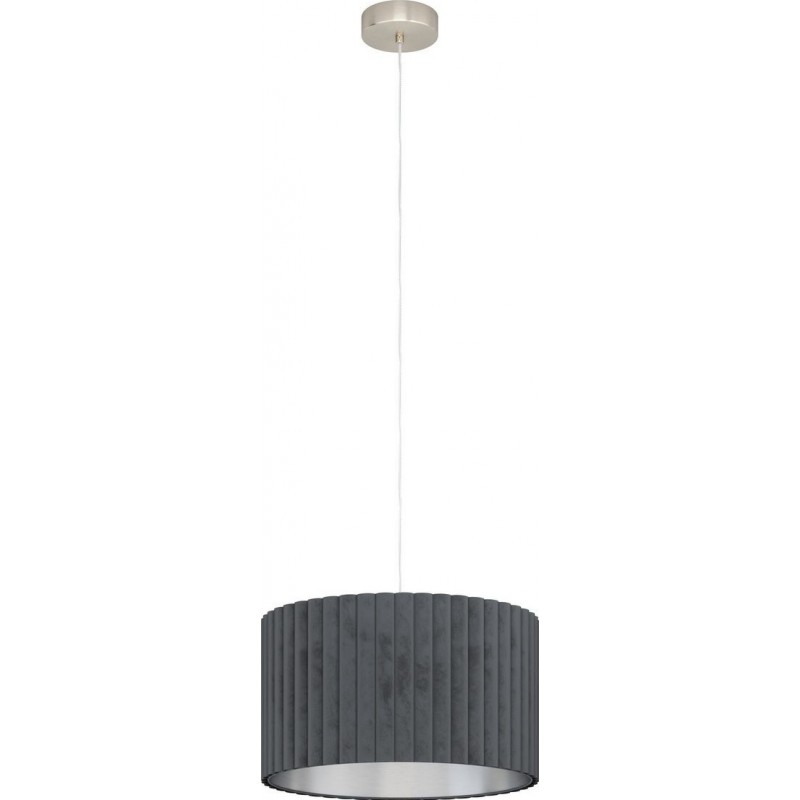 69,95 € Free Shipping | Hanging lamp Eglo Stars of Light Tamaresco Cylindrical Shape Ø 38 cm. Living room and dining room. Sophisticated and design Style. Steel. Gray, nickel and matt nickel Color