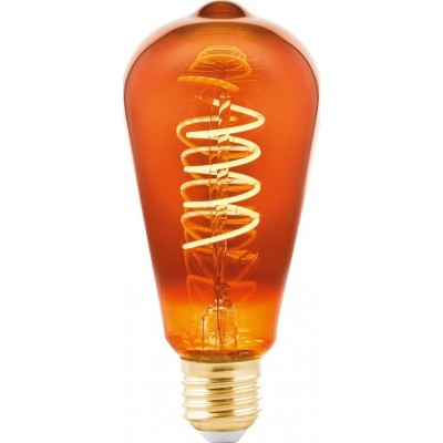 12,95 € Free Shipping | LED light bulb Eglo 4W E27 LED ST64 2000K Very warm light. Oval Shape Ø 6 cm