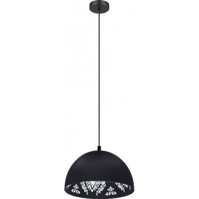 83,95 € Free Shipping | Hanging lamp Eglo Congresbury Spherical Shape Ø 38 cm. Living room, kitchen and dining room. Modern Style. Steel. White and black Color