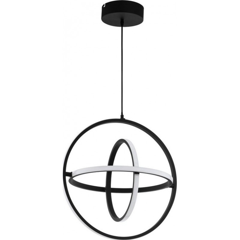 283,95 € Free Shipping | Hanging lamp Eglo Stars of Light Retornio Ø 50 cm. Steel, aluminum and plastic. White and black Color