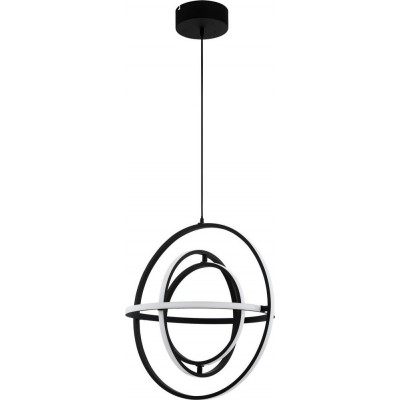 吊灯 Eglo Stars of Light Retornio 球形 形状 Ø 58 cm. 客厅, 厨房 和 饭厅. 复杂的 和 设计 风格. 钢, 铝 和 塑料. 白色的 和 黑色的 颜色