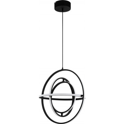 366,95 € Free Shipping | Hanging lamp Eglo Stars of Light Retornio Ø 58 cm. Steel, aluminum and plastic. White and black Color