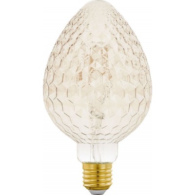 11,95 € Free Shipping | LED light bulb Eglo 2W E27 LED 2200K Very warm light. Oval Shape Ø 9 cm. Vintage Style