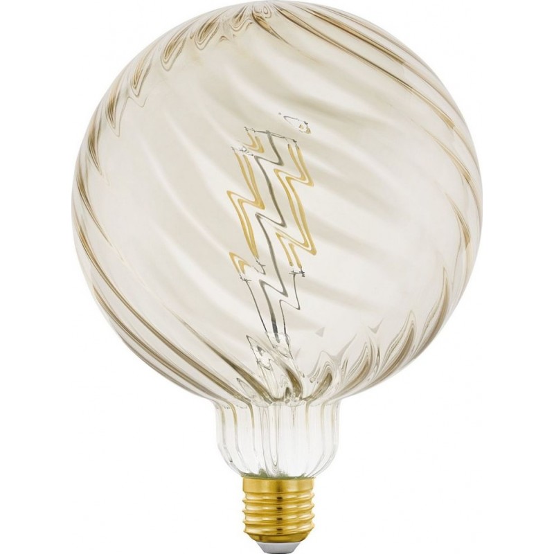 19,95 € Free Shipping | LED light bulb Eglo 2W E27 LED 2200K Very warm light. Spherical Shape Ø 15 cm. Vintage Style