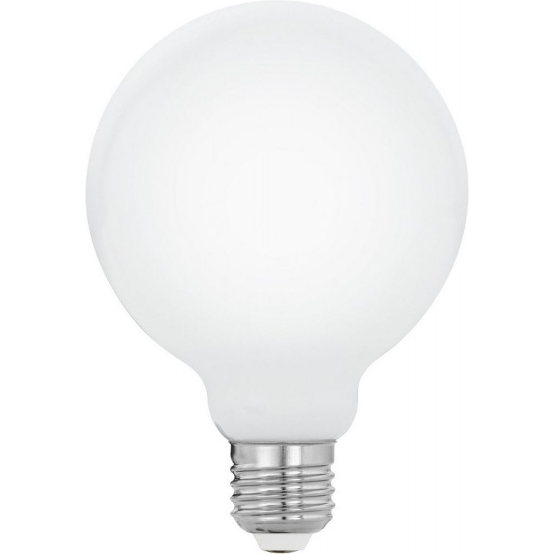 11,95 € Free Shipping | LED light bulb Eglo 7W E27 LED G95 2700K Very warm light. Spherical Shape Ø 9 cm
